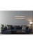 Modern elips metal LED avize, şık şehir tarzı aydınlatma, 2 ampüllü 60x100 boyut. 2