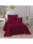 Soldi Perla Bordo Tek Kişilik Yatak Örtüsü 1