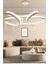 Yüksek Aydınlatmalı Kumandalı Kalın Papatya Tasarımlı Led Avize, 4 Başlık, 60x70 cm 1