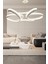 Yüksek Aydınlatmalı Kumandalı Kalın Papatya Tasarımlı Led Avize, 4 Başlık, 60x70 cm 4