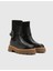 Wallace Hakiki Deri Kadın Siyah Bot 1