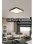20X20 cm Orta Boy 18W Siyah Metal Kasa LED Panel Avize Armatür Salon Banyo Balkon Tuvalet Aydınlatm 1