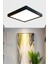 20X20 cm Orta Boy 18W Siyah Metal Kasa LED Panel Avize Armatür Salon Banyo Balkon Tuvalet Aydınlatm 4
