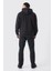 Siyah Kanguru Cepli Kapüşonlu Oversize Sweatshirt 2