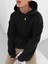 Siyah Kanguru Cepli Kapüşonlu Oversize Sweatshirt 5
