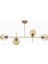 Şık Gold Bal Camlı Modern Tavan ve 4’lü Avize Seti, 60x15 cm 1