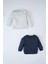 Erkek Bebek Bisiklet Yaka Baskılı İçi Yumuşak Tüylü 2'li Sweatshirt D0709A524WN 4