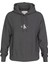 Kadın Washed Monologo Regular Hoodıe Sweatshirt-Gri 1