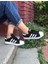 Star Siyah Beyaz Süet Bağcıklı Sneakers 2