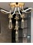 Luxury Postmodern Kristal Taşlı Sarkıt Kelebek Taşlı LED Avize Gold Sarı 1