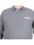 Erkek Büyük Beden Polo Yaka Sweat Flota Cep 24407 Antrasit Melanj 2