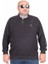 Erkek Büyük Beden Polo Yaka Sweat Moc Grande 24410 Sıyah 1
