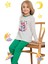 Kız Çocuk Pamuklu Uzun Kollu Desenli Pijama Takımı 2