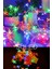 Rgb 5 Metre Gül LED 20 LED 220V Fişli Tak Çalıştır Dekoratif Iç ve Dış Mekan Süsleme Işığı 3