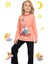 Kız Çocuk Pamuklu Uzun Kollu Desenli Pijama Takımı 4
