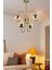 Rüya Modern Tasarım Salon Yemek Odası Mutfak Eskitme Renk Bal Camlı Sarkıt 4 Lü Avize 1