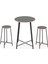 Oval 2 Kişilik Yemek Masası Bar Masası Mutfak Füme 1528 3