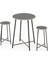 Oval 2 Kişilik Yemek Masası Bar Masası Mutfak Füme 1528 4