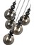 Şık 5'li Füme Cam Spor Siyah Avize, Metal malzeme, 30x46 ölçü 2