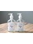 JUNİBELİW 2li Set Beyaz Etiket Şeffaf Yassı Cam Şişe Bulaşık Deterjanlık Sıvı Sabunluk 2X200ML 1