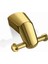 Gold Bornozluk İkili Askılık Havluluk Banyo Askısı Gold 1