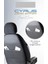 Citron C3 Air Cros Uyumlu Deri Detaylı Oto Koltuk Kılıfı Ön Arka Set Cyrus Model Füme Fs 5