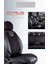 Fresh Start renault Clio 2 Hb Uyumlu Deri Detaylı Oto Koltuk Kılıfı Ön Arka Set Cyrus Model Siyah Kırmızı Fs 5