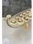 Gold Ayaklı Oval Cam Sunumluk Servislik Tabak& Kand Serisi 4