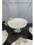 4 Parça Bron Gümüş Porselen Sofra Sunum Servis Seti & Yemek Tabağı Salata Kasesi Oval Meze Tabağı 4