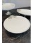 4 Parça Bron Gümüş Porselen Sofra Sunum Servis Seti & Yemek Tabağı Salata Kasesi Oval Meze Tabağı 5