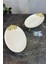 Bron 2'li Oval Porselen Sunumluk Tabak & Ayaklı Tabak 1