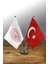 Ikili Kurum Masa Bayrağı Set - Ulaştırma ve Altyapı Bakanlığı 1