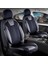 Isuzu D-Max Uyumlu Deri Detaylı Oto Koltuk Kılıfı Ön Arka Set Cyrus Model Siyah Mavi Fs 1