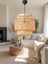 Rattan 30 cm Avize, Bambu, Modern, 3Ampul, 70x16, Bohem, İskandinav Tarzı, Bej 2