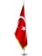 Türk Makam Bayrağı Saçaklı Krom Set 1