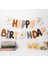 Retro Happy Bırthday Beyaz Papatya Eva Banner Seti 1