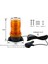 7 Fonksiyonlu Tepe Lambası Çakarlı Mıknatıslı Dikey Model 12-30V Turuncu / LAIK537 3