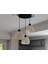 Luminaura 3'lü Siyah Sarkıt Avize - 3 Başlıklı Avize Modern Bohem E27 Yatak Odası Salon Yemek Odası 3