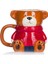 Kahverengi Ayı Teddy Figürlü Seramik Kupa 520 cl 4