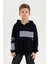 Kapüşonlu Ribanalı Pamuk Erkek Çocuk Sweatshirt 1