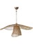 Rattan Bambu Hasır Makrome Sarkıt Avize Zincirli Metal Tesisatlı 45 cm 2