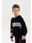 Kapüşonlu Ribanalı Pamuk Erkek Çocuk Sweatshirt 2