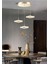 Modern Lotus Sarkıt Avize 3 Lü Sarkıt Avize French Gold Sarı Power LED Avize Warm White Gün Işığı 2