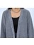 Örgülü Oversize Uzun Kadın Hırka 2