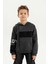 Kapüşonlu Ribanalı Pamuk Erkek Çocuk Sweatshirt 1