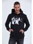 North Kapüşonlu Erkek Sweatshirt Siyah 1