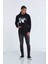 North Kapüşonlu Erkek Sweatshirt Siyah 4