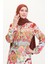 Amelya Farbalı Kuşaklı Viskon Elbise S-M-L-Xl Beden 4588AD-02 Su Yeşili Kırmızı 3