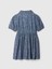 Kız Bebek Koyu Mavi Paddington Desenli Chambray Elbise 3