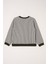 Bisiklet Yaka Tek Cepli Çizgili Haki Renk Erkek Çocuk Çizgili Sweatshirt 3